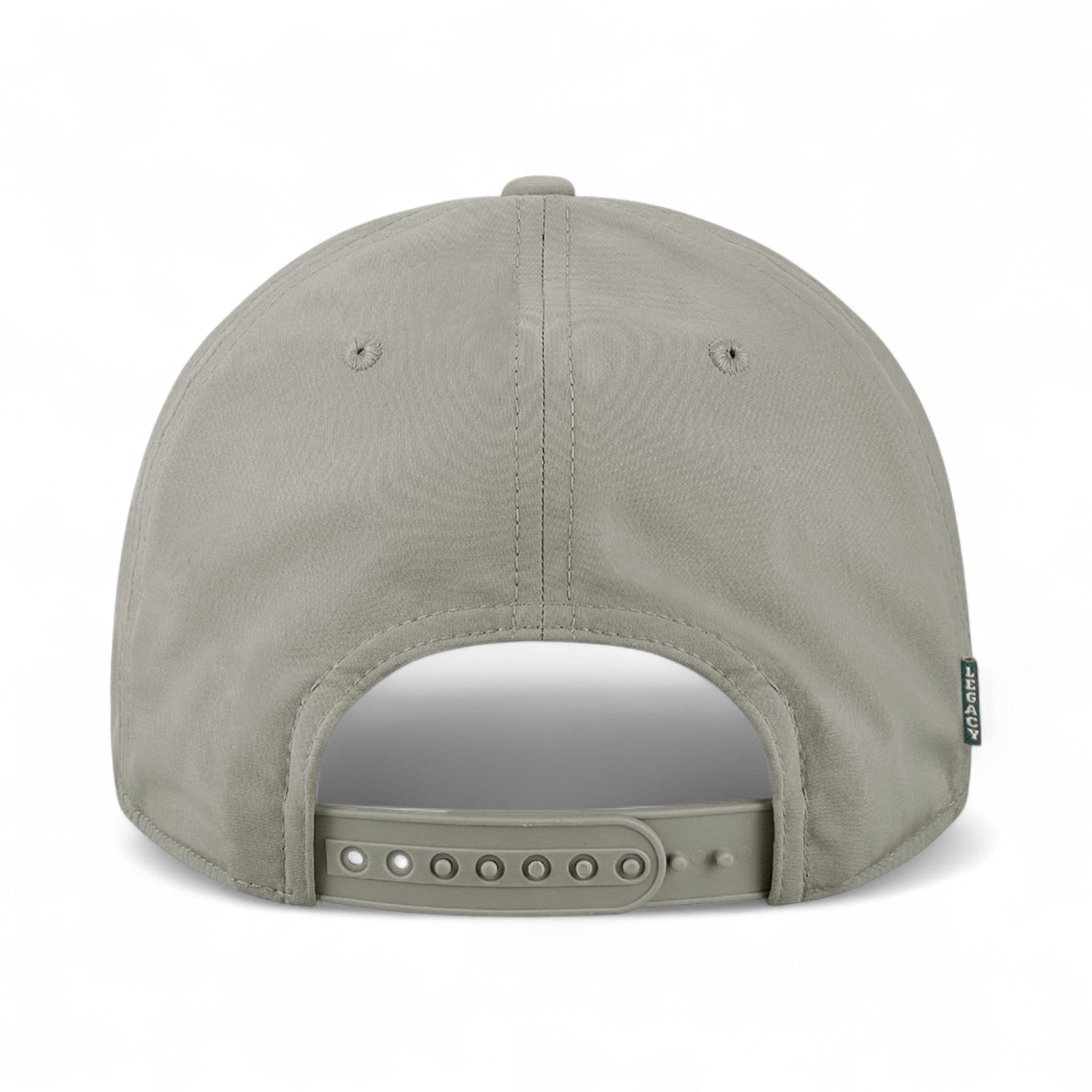 Back view of Legacy CADDY custom hat in grey