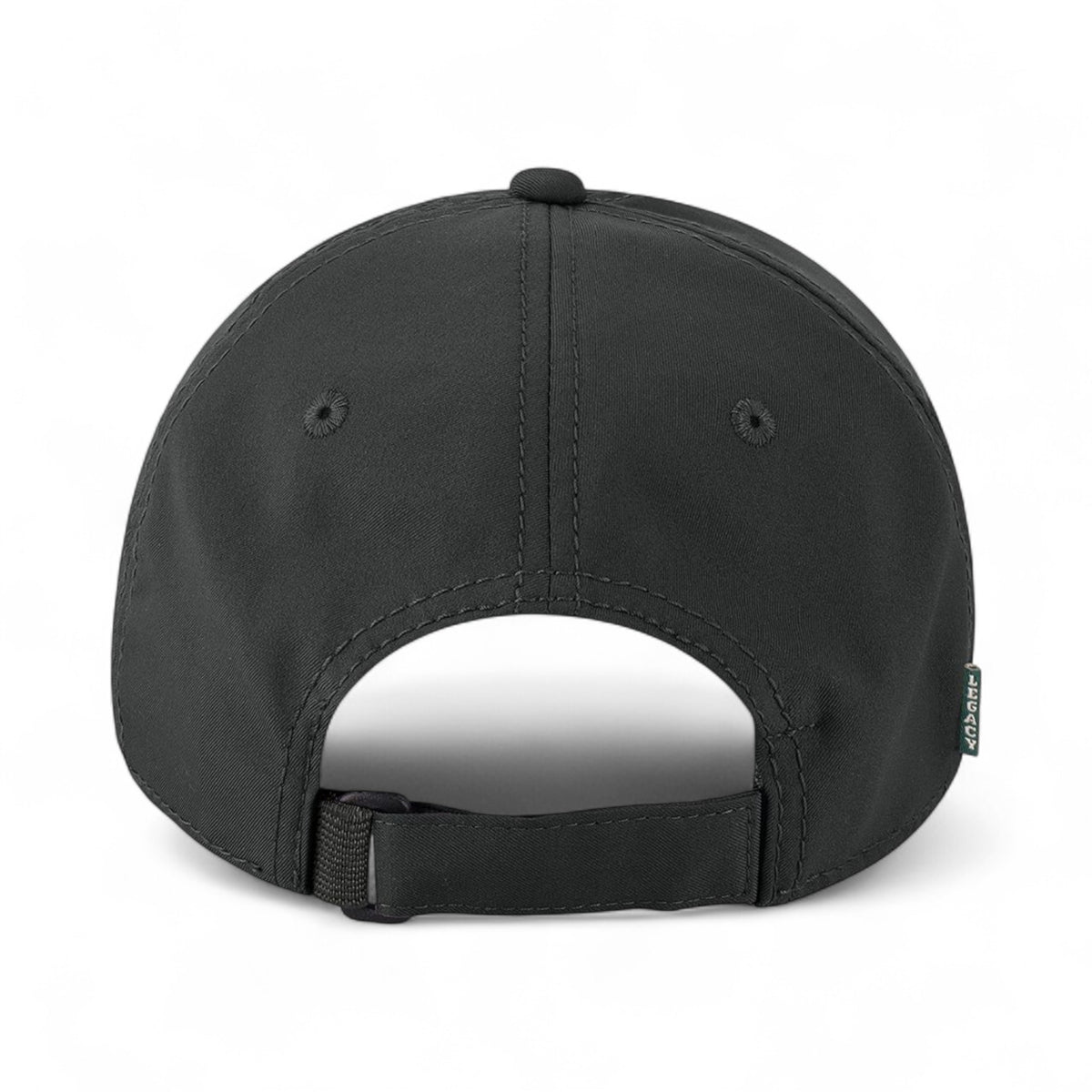 Back view of LEGACY CFA custom hat in black