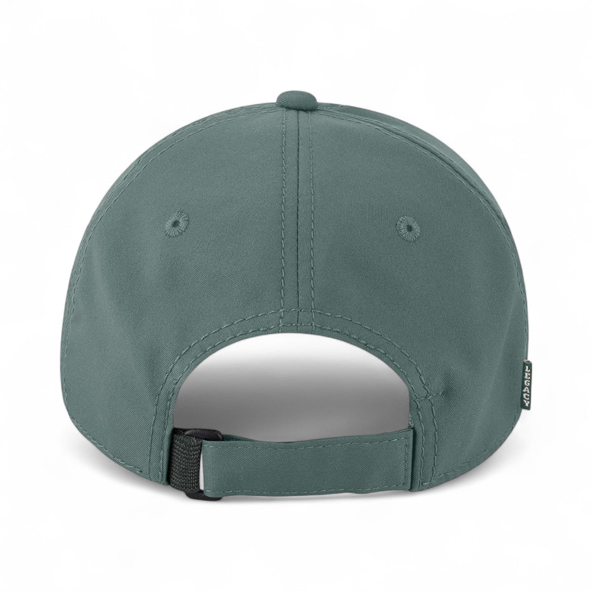 Back view of LEGACY CFA custom hat in blue steel