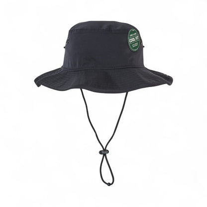 Front view of LEGACY CFB custom hat in black