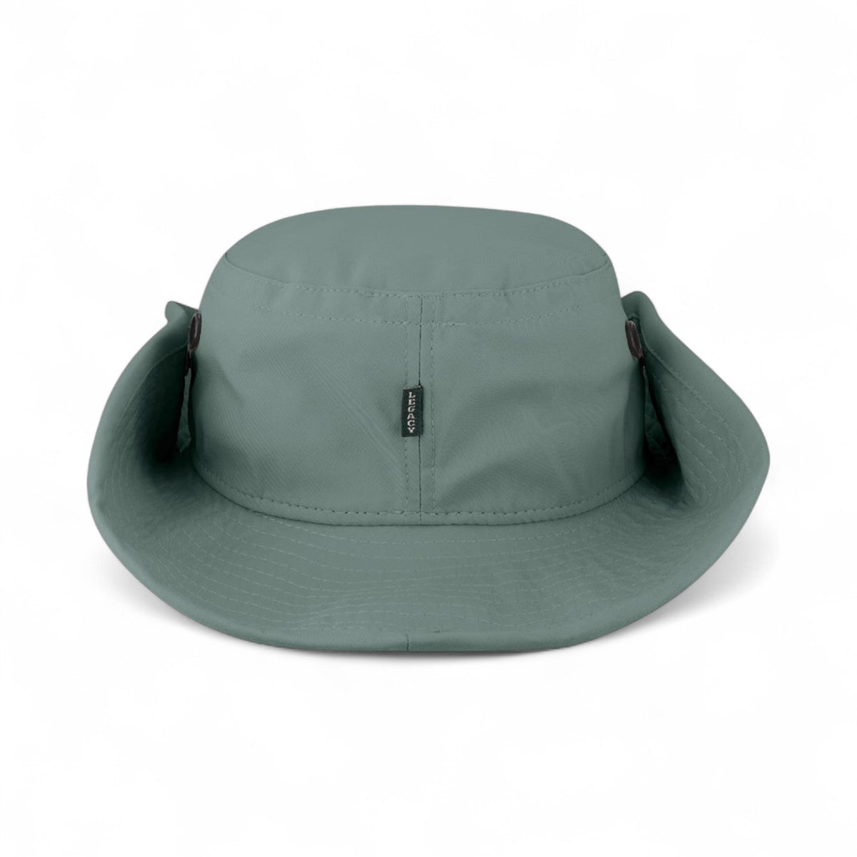 Back view of Legacy CFB custom hat in blue steel