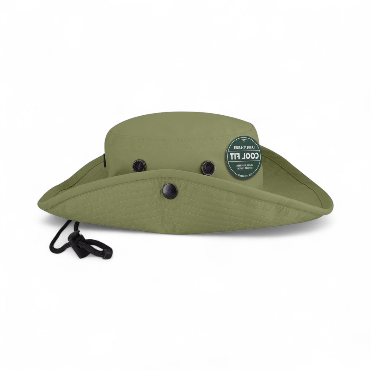 Right side view of Legacy CFB custom hat in moss green