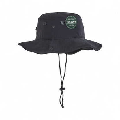 Right side view of Legacy CFB custom hat in black