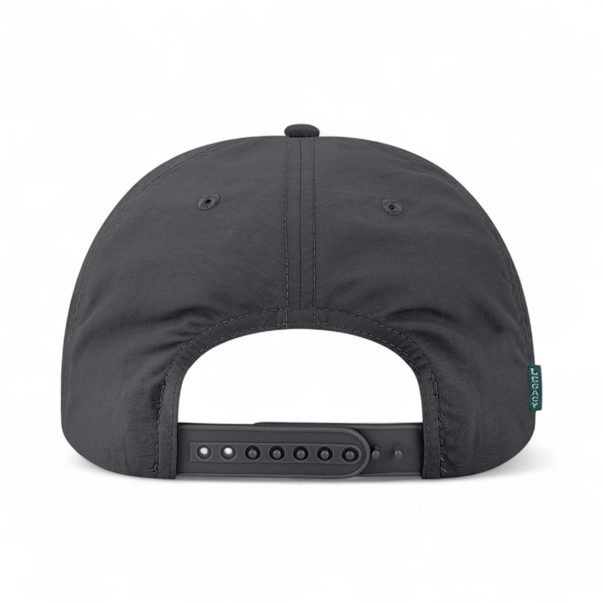 Back view of Legacy CHILL custom hat in black