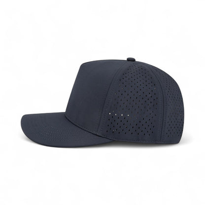 Left side view of Legacy CUT custom hat in navy