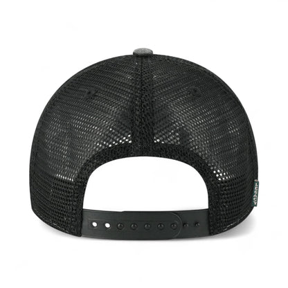 Back view of LEGACY DTA custom hat in black