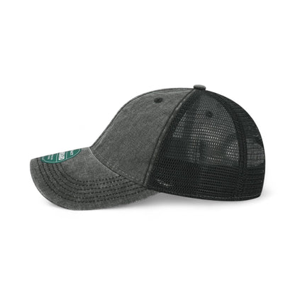 Left side view of Legacy DTA custom hat in black