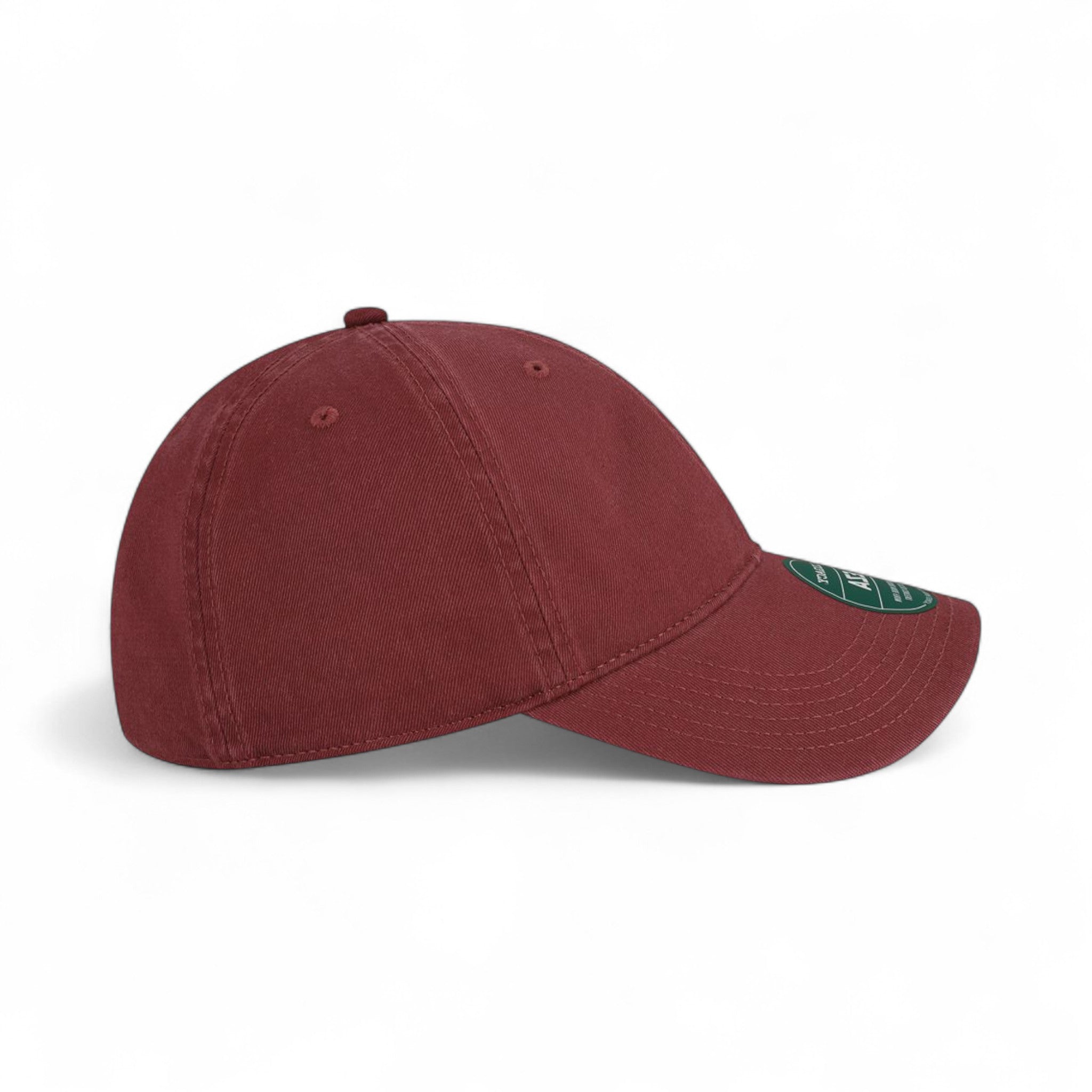 Right side view of Legacy EZA custom hat in burgundy
