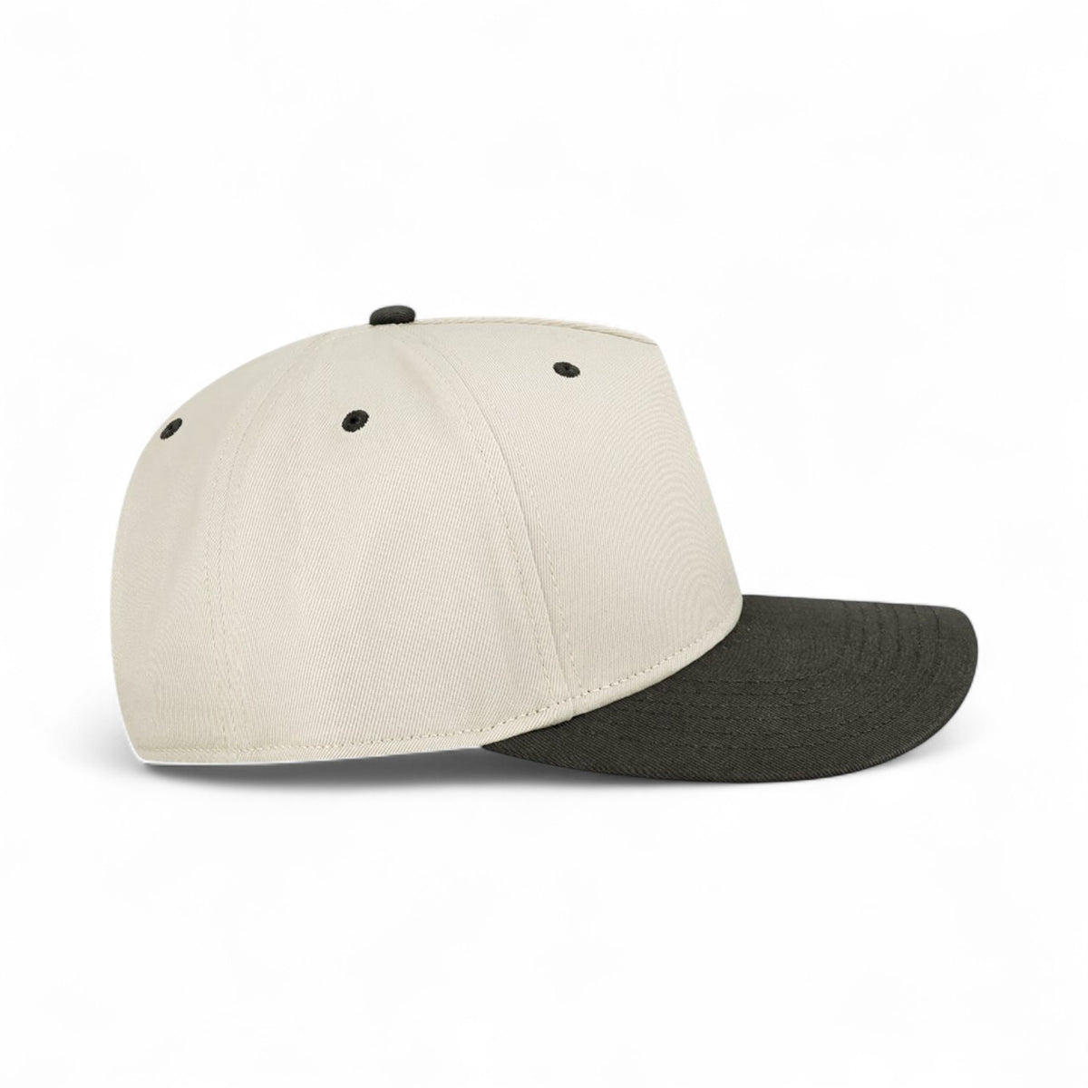Right side view of Legacy HTA custom hat in stone and black