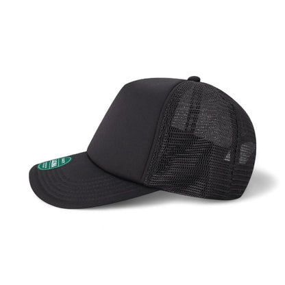 Left side view of Legacy LTA custom hat in black