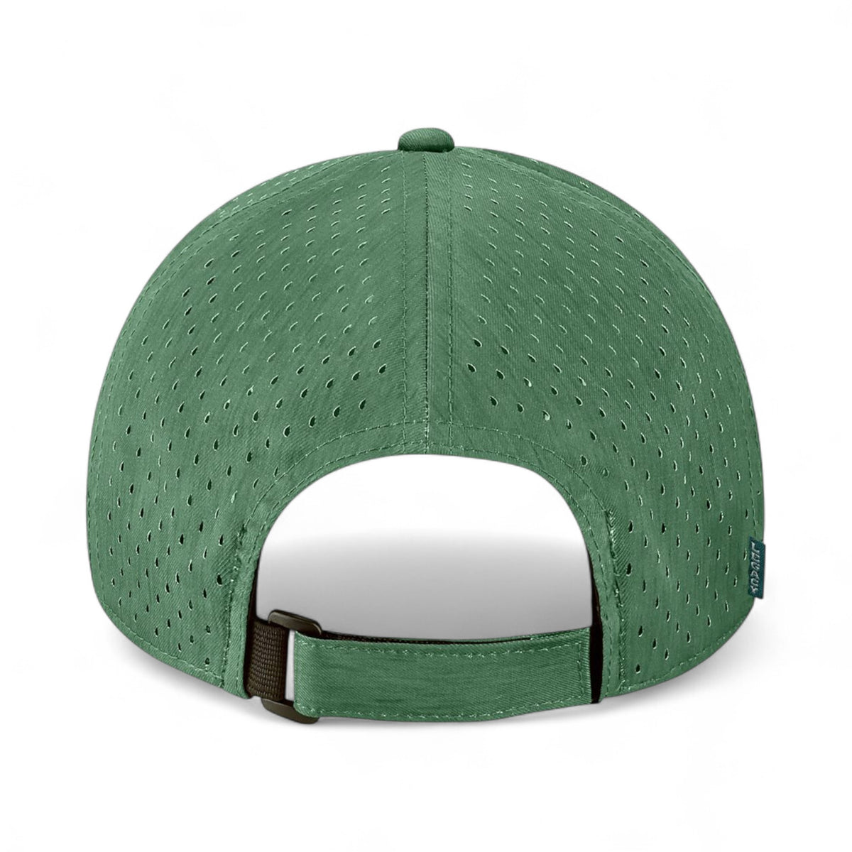 Back view of LEGACY RECS custom hat in eco dark green