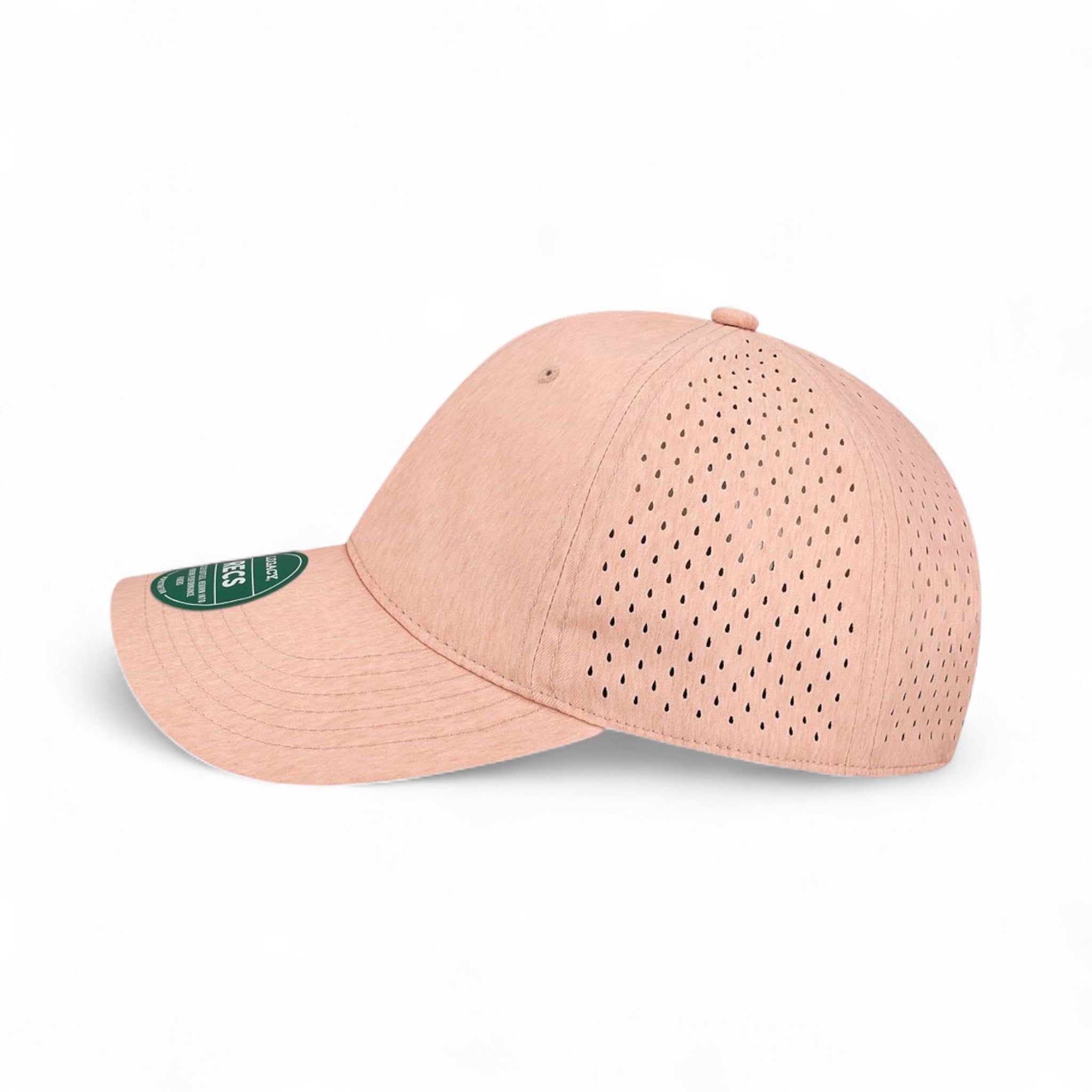 Left side view of Legacy RECS custom hat in eco dusty rose