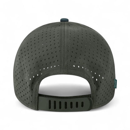 Back view of LEGACY REMPA custom hat in blue camo and black