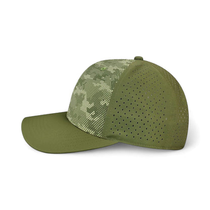Left side view of Legacy REMPA custom hat in army camo dots