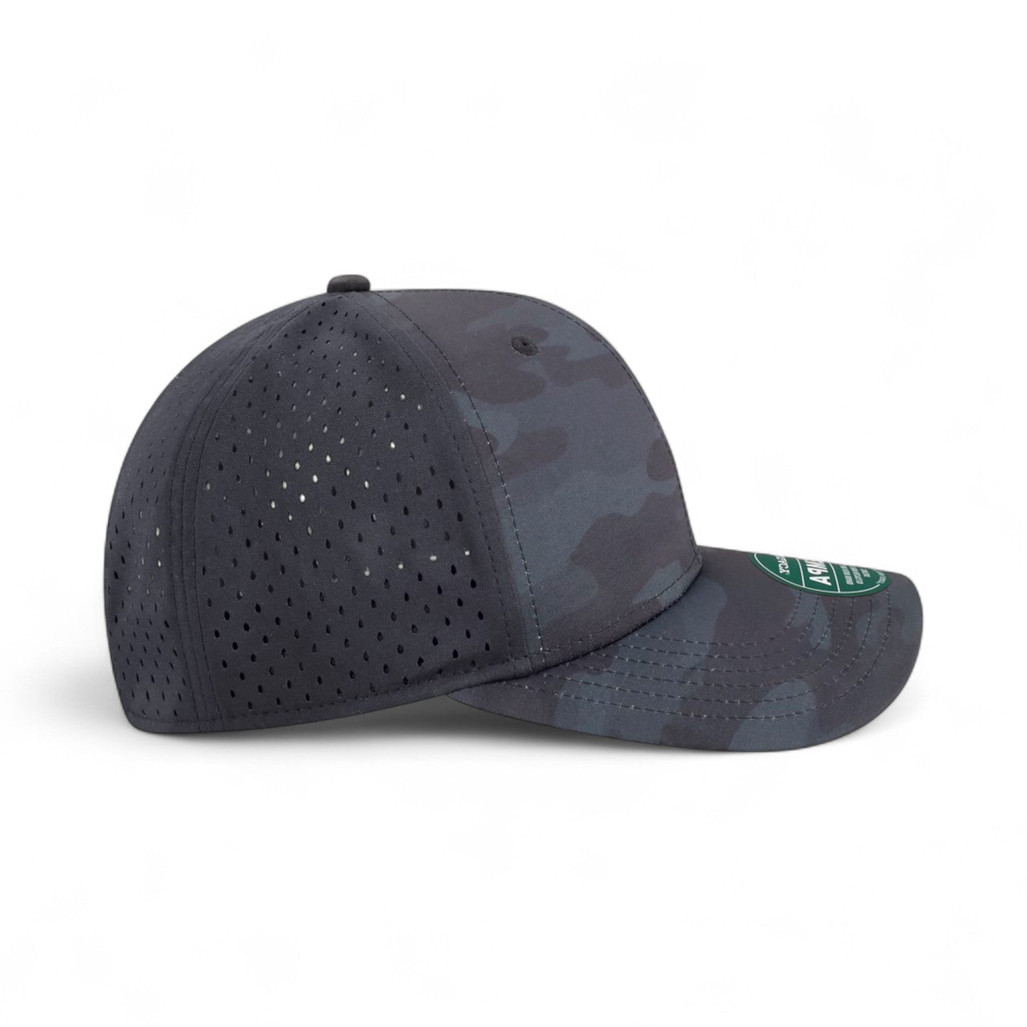 Right side view of Legacy REMPA custom hat in black camo