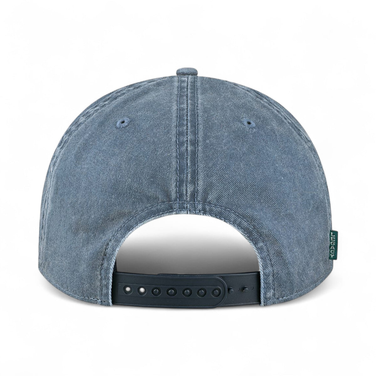 Back view of LEGACY SKULLY custom hat in navy