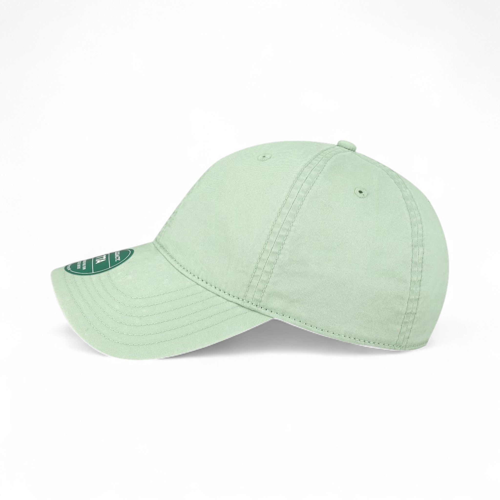 Left side view of Legacy TTA custom hat in aloe