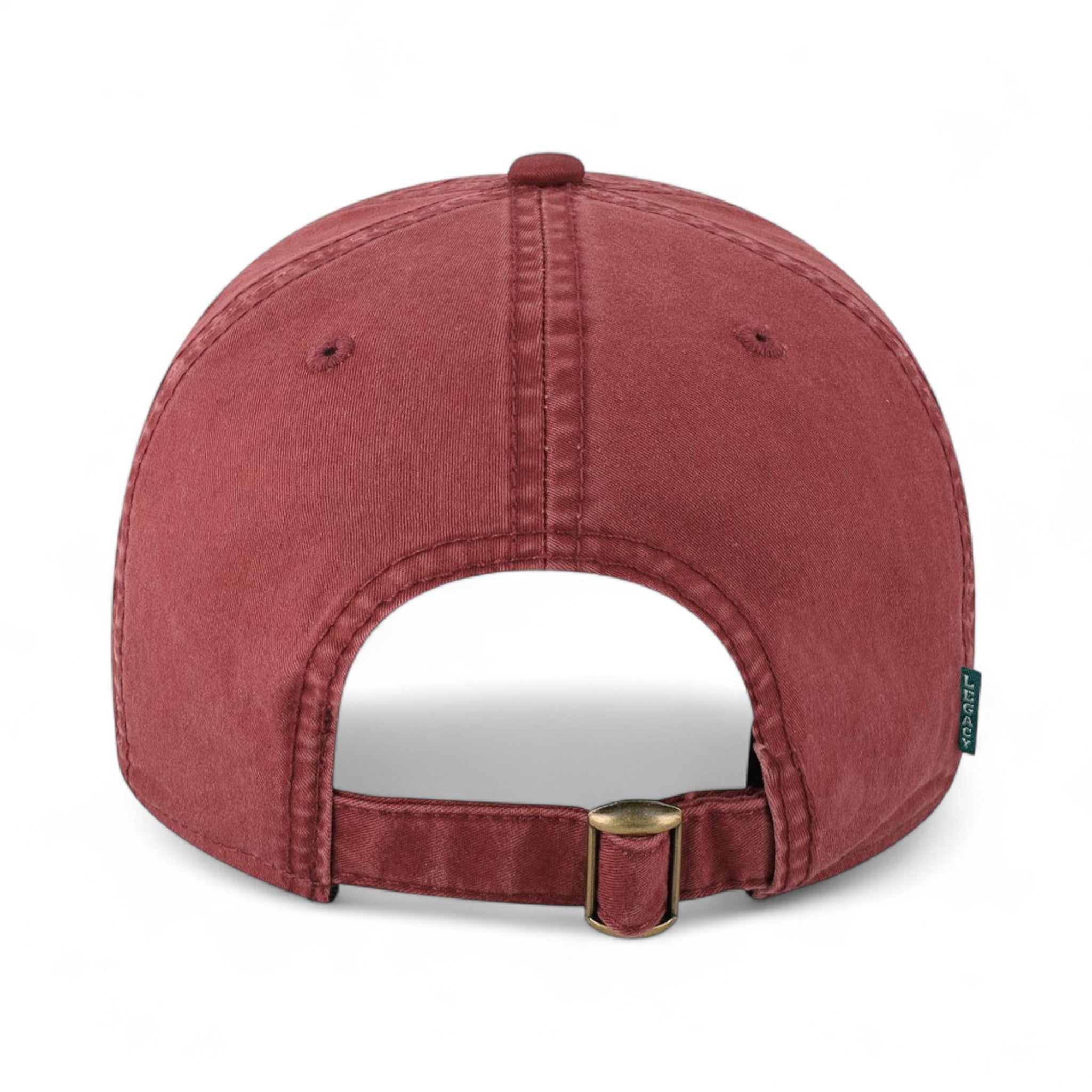 Back view of Legacy TTA custom hat in burgundy