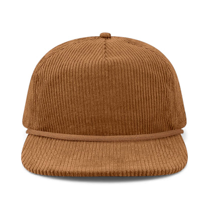 Front view of Locale WILSON custom hat in camel corduroy