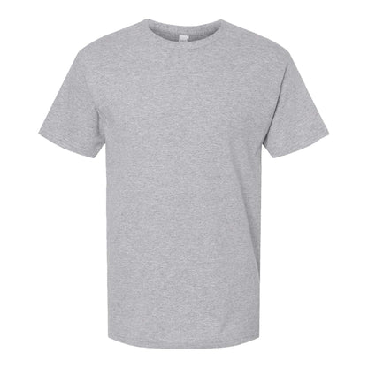 M&O 4800 custom short sleeve t-shirt in athletic grey, front view