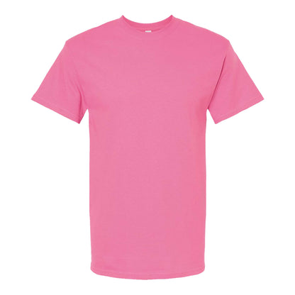 M&O 4800 custom short sleeve t-shirt in azalea, front view