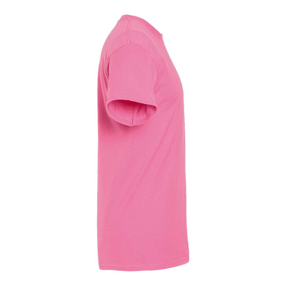M&O 4800 custom short sleeve t-shirt in azalea, right side view
