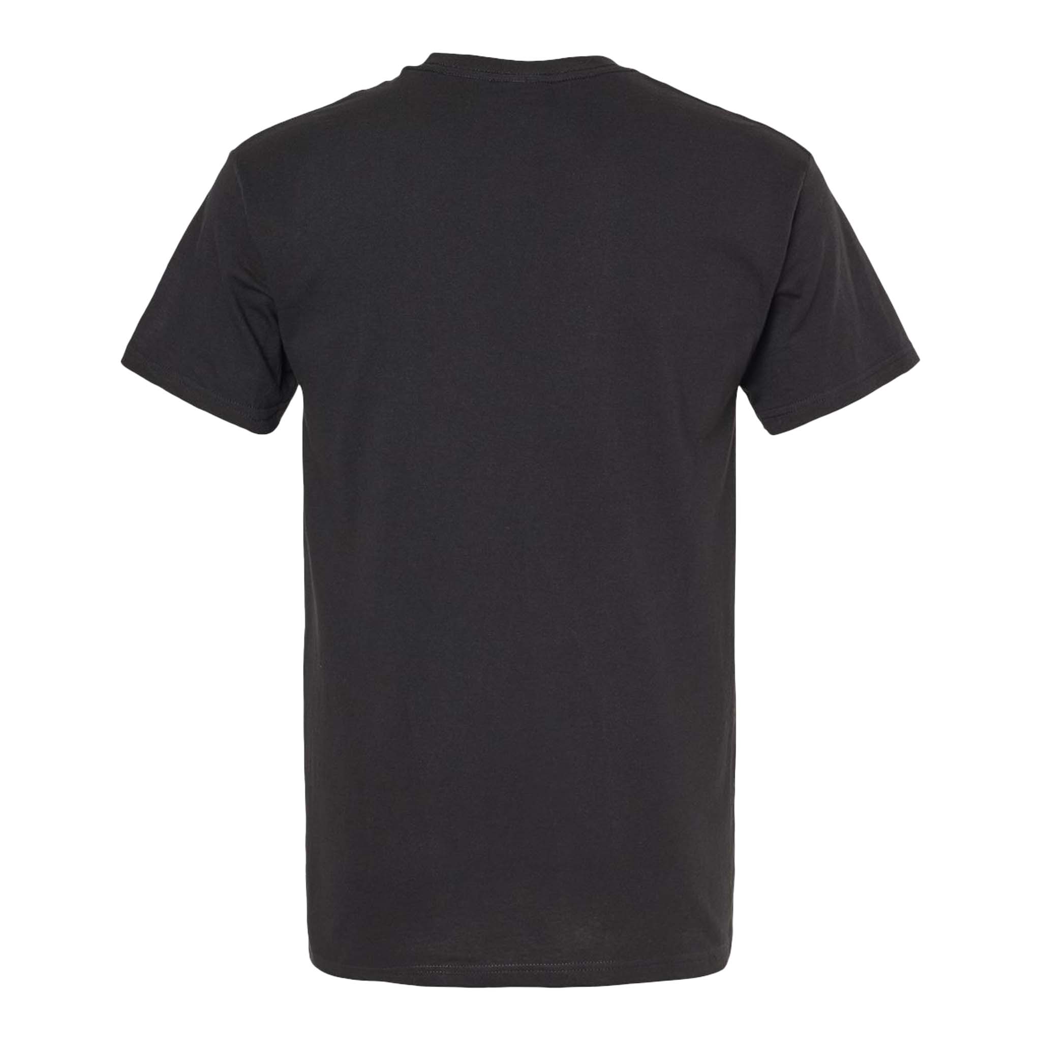 M&O 4800 custom short sleeve t-shirt in black, back view
