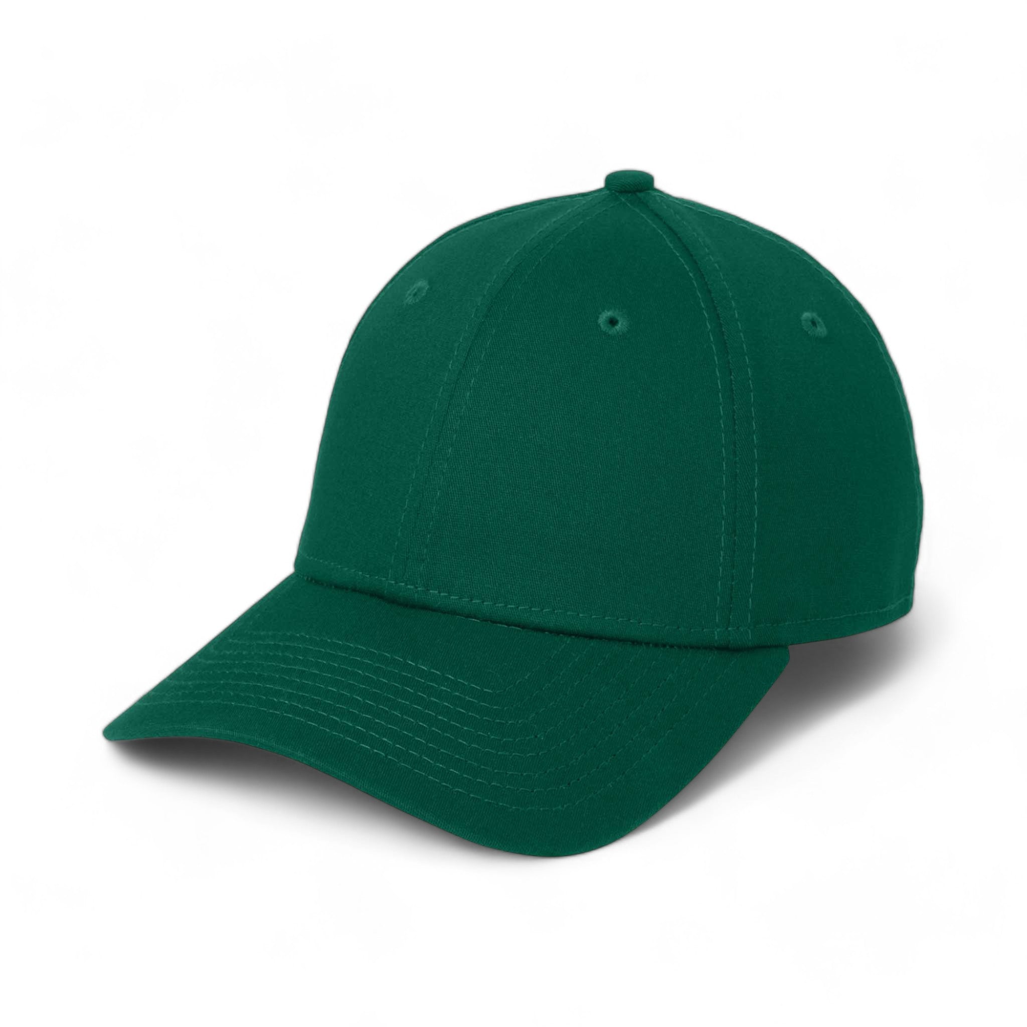 Side view of New Era NE1000 custom hat in dark green