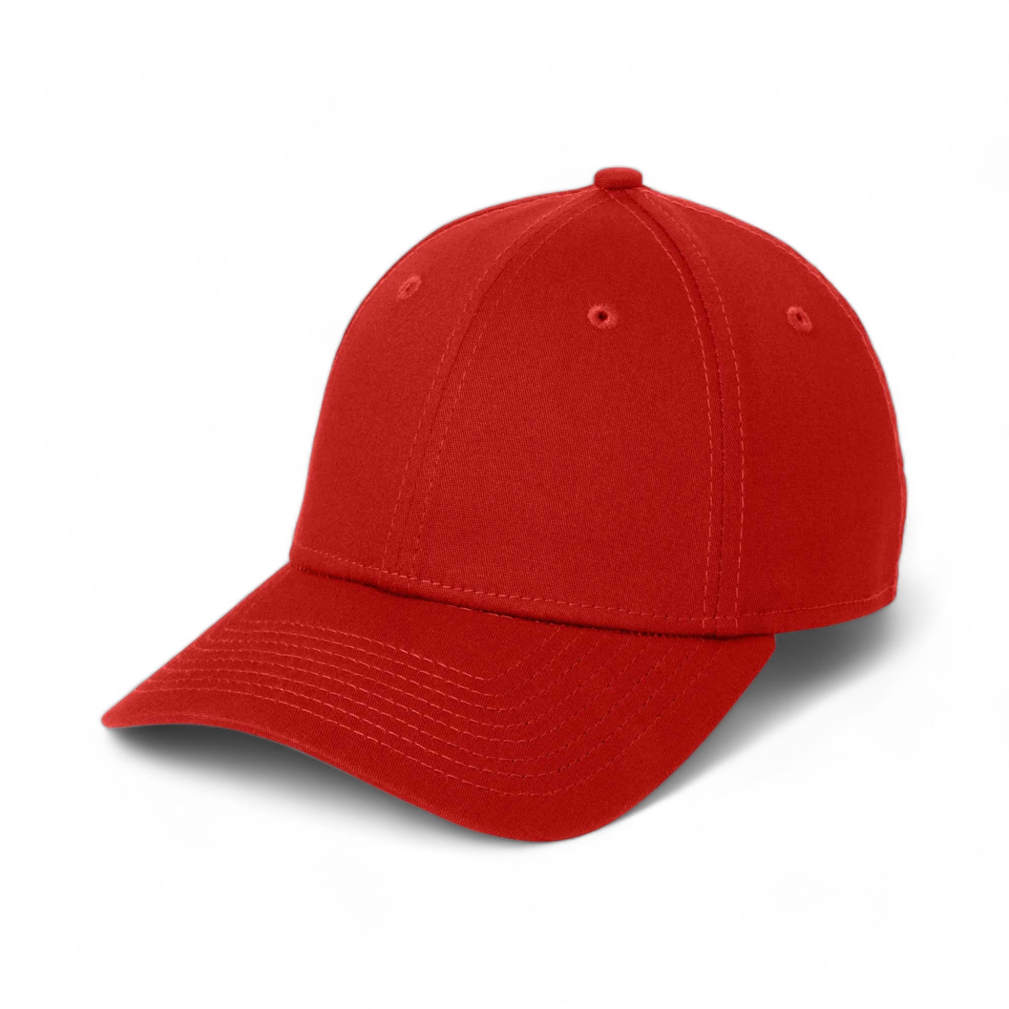 Side view of New Era NE1000 custom hat in scarlet red