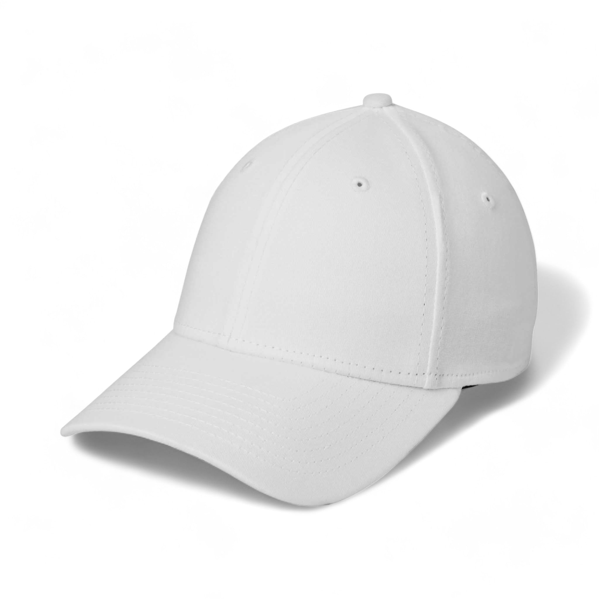 Side view of New Era NE1000 custom hat in white