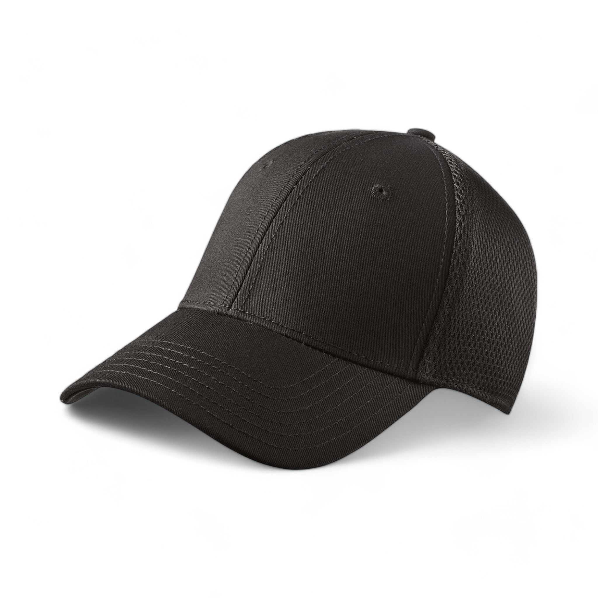 Side view of New Era NE1020 custom hat in black