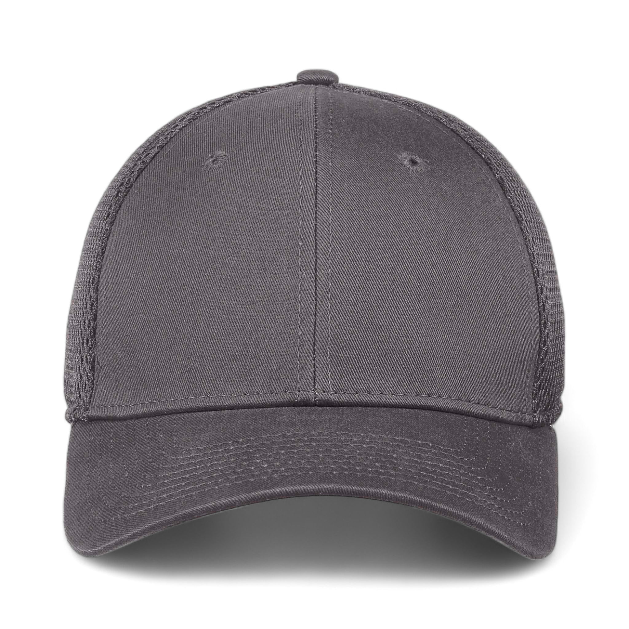 Front view of New Era NE1020 custom hat in charcoal and charcoal