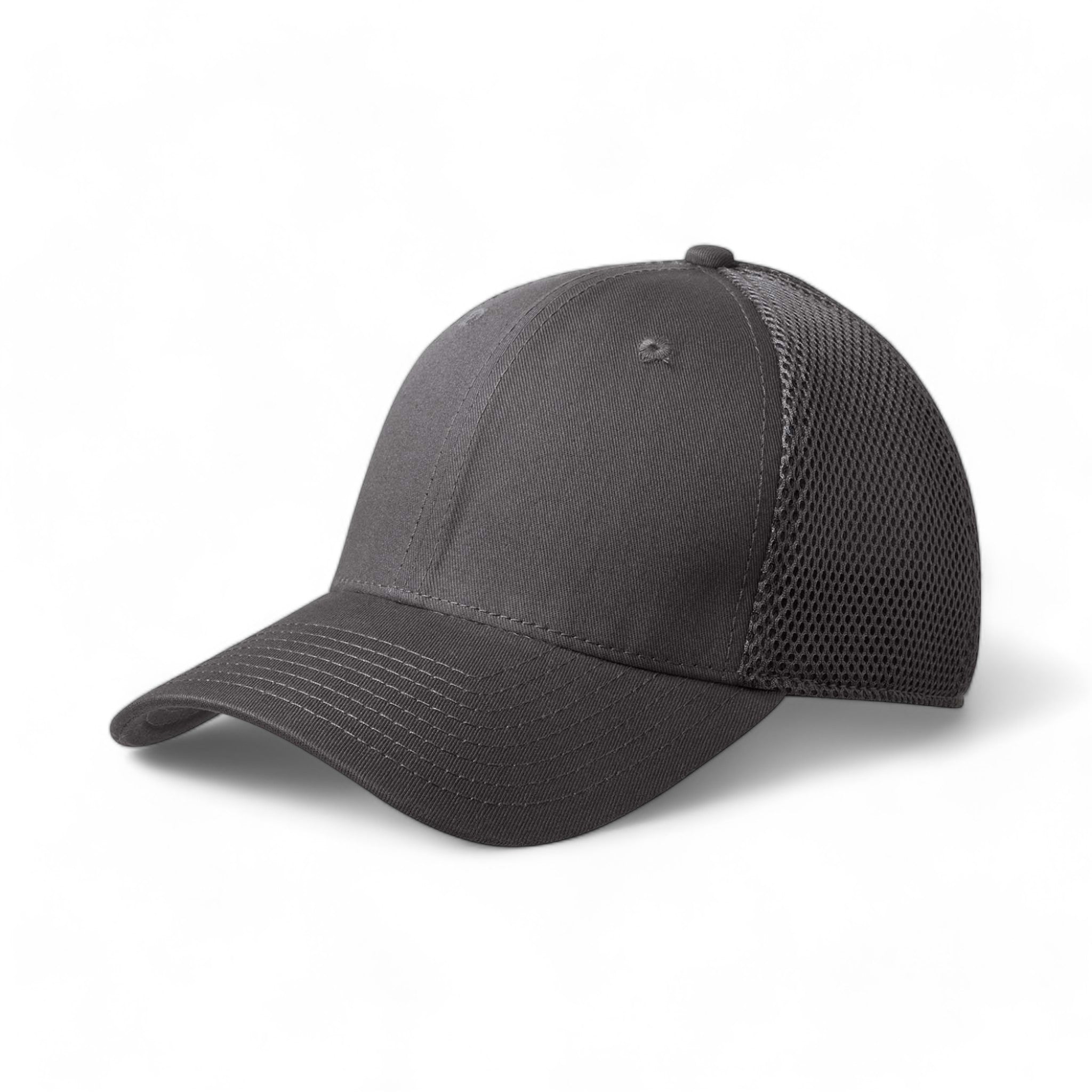 Side view of New Era NE1020 custom hat in charcoal and charcoal