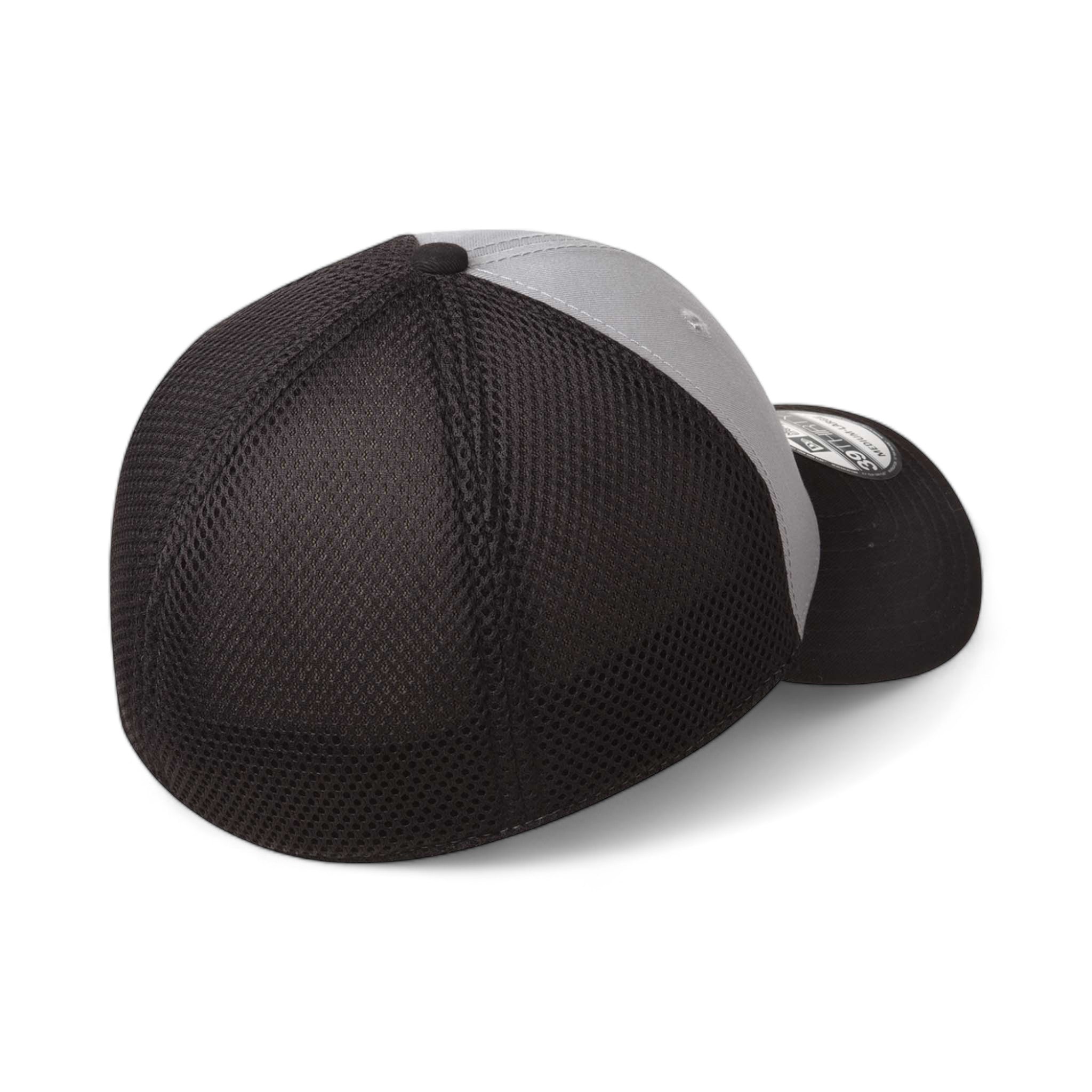 Back view of New Era NE1020 custom hat in grey and black