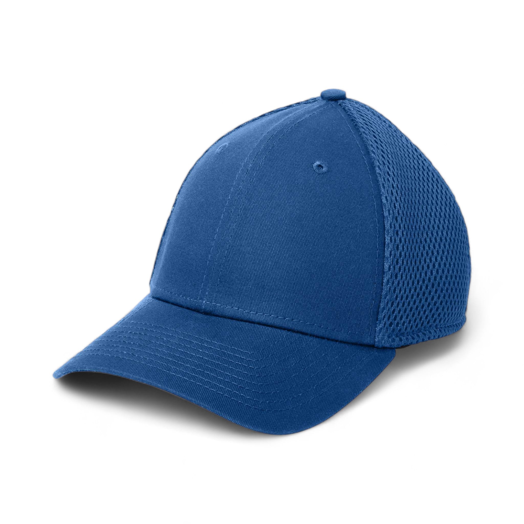 Side view of New Era NE1020 custom hat in royal