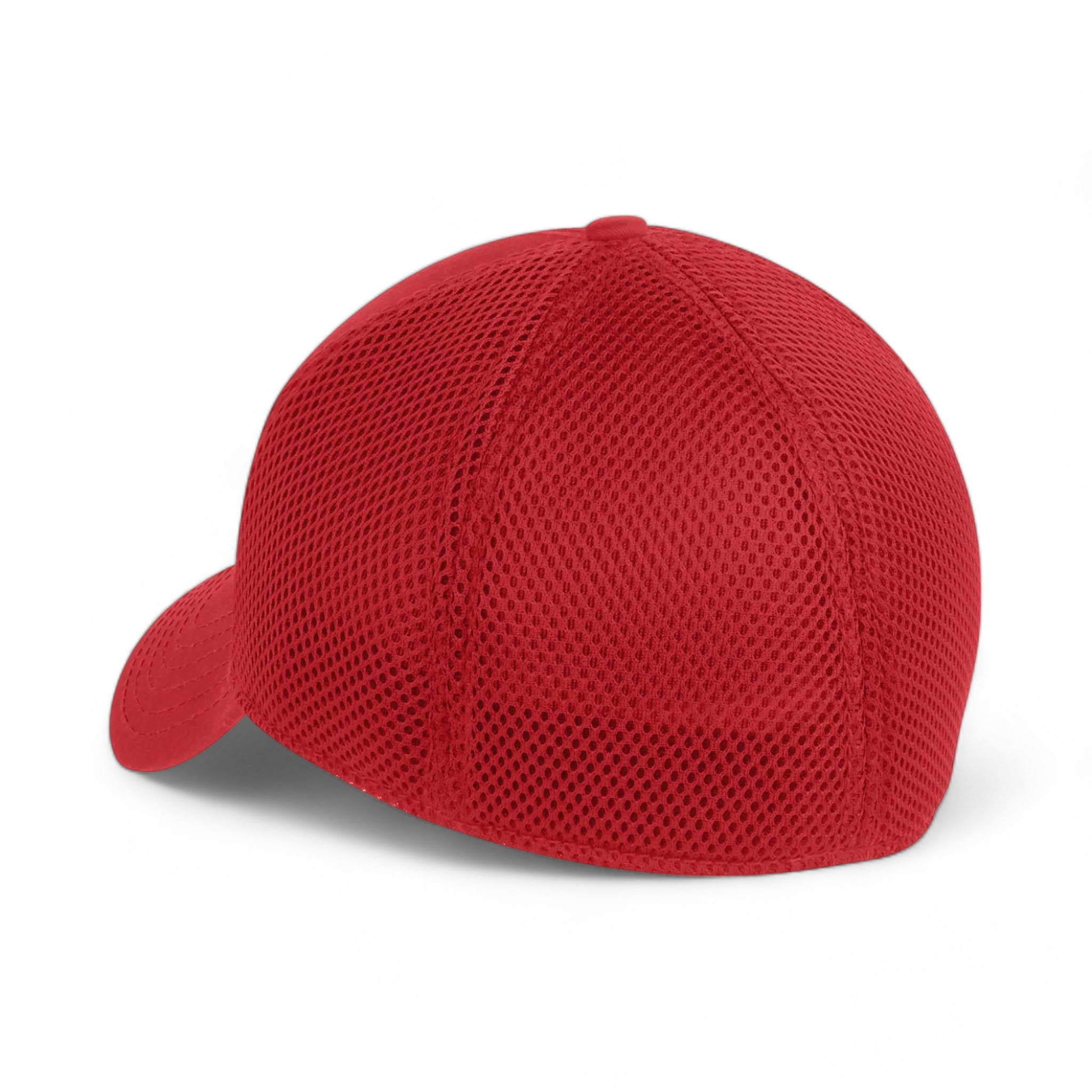 Back view of New Era NE1020 custom hat in scarlet red
