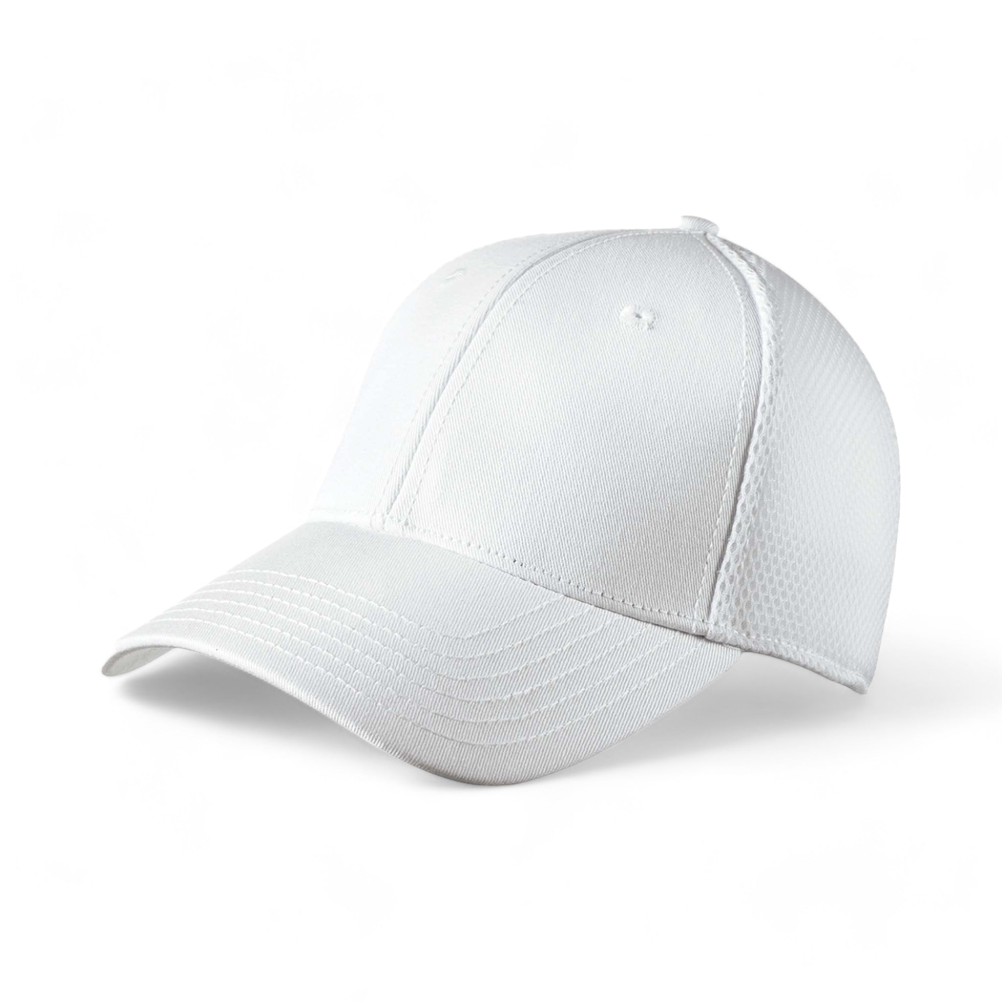 Side view of New Era NE1020 custom hat in white