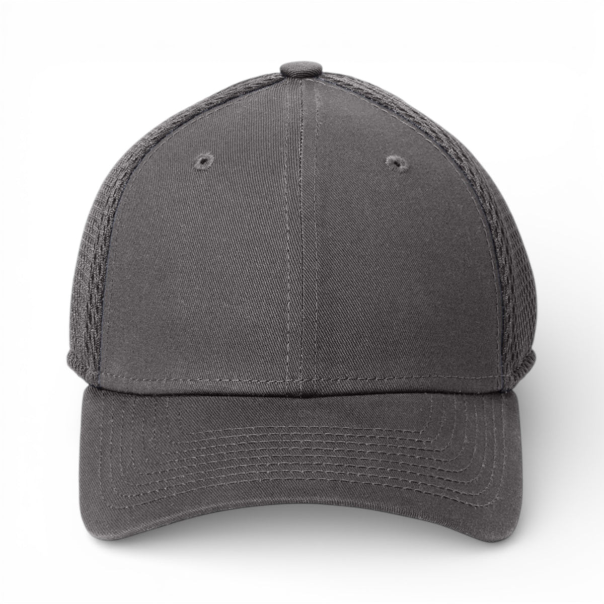 Front view of New Era NE1020 custom hat in charcoal and charcoal