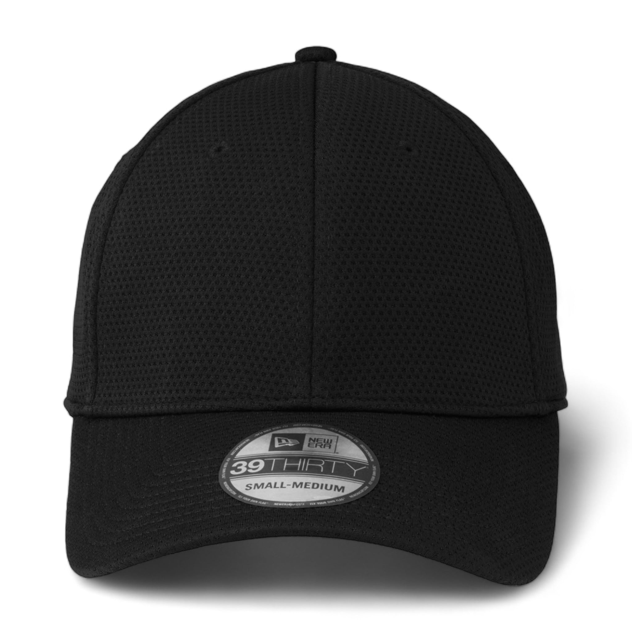Front view of New Era NE1090 custom hat in black