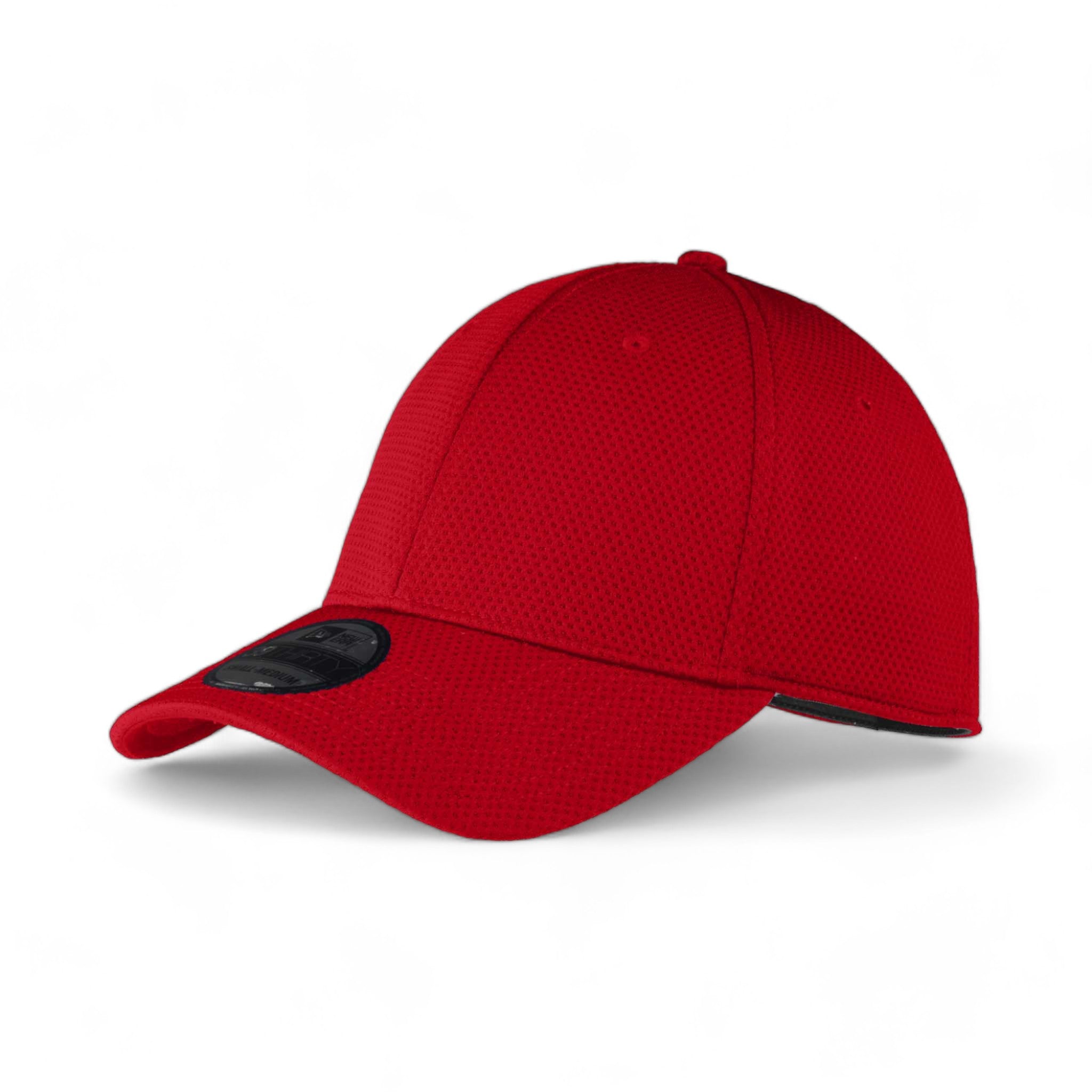 Side view of New Era NE1090 custom hat in scarlet