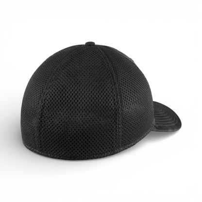 Back view of New Era NE1091 custom hat in black camo