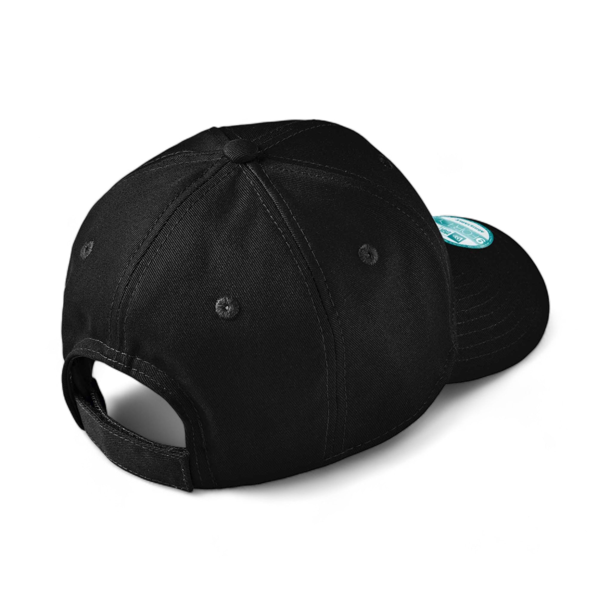 Back view of New Era NE200 custom hat in black