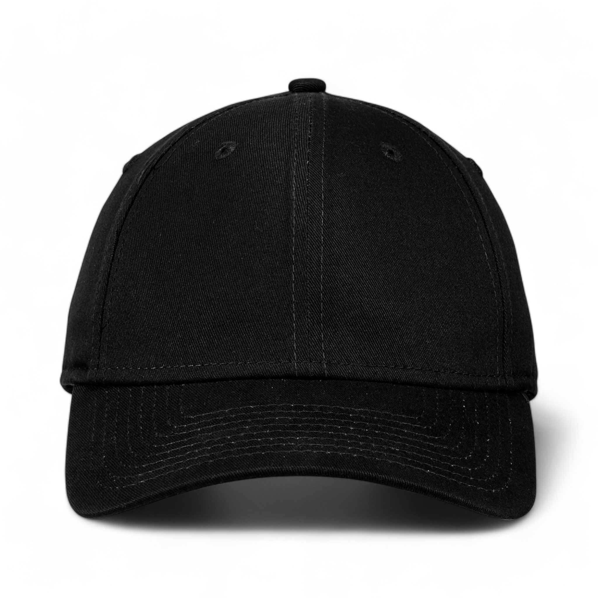 Front view of New Era NE200 custom hat in black