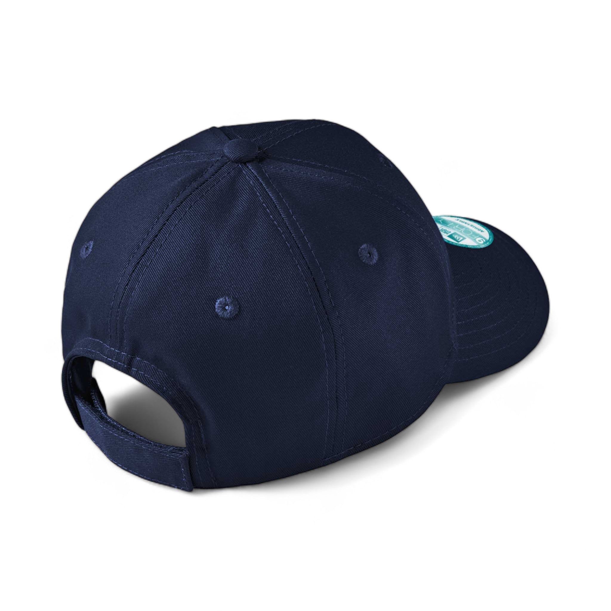 Back view of New Era NE200 custom hat in deep navy