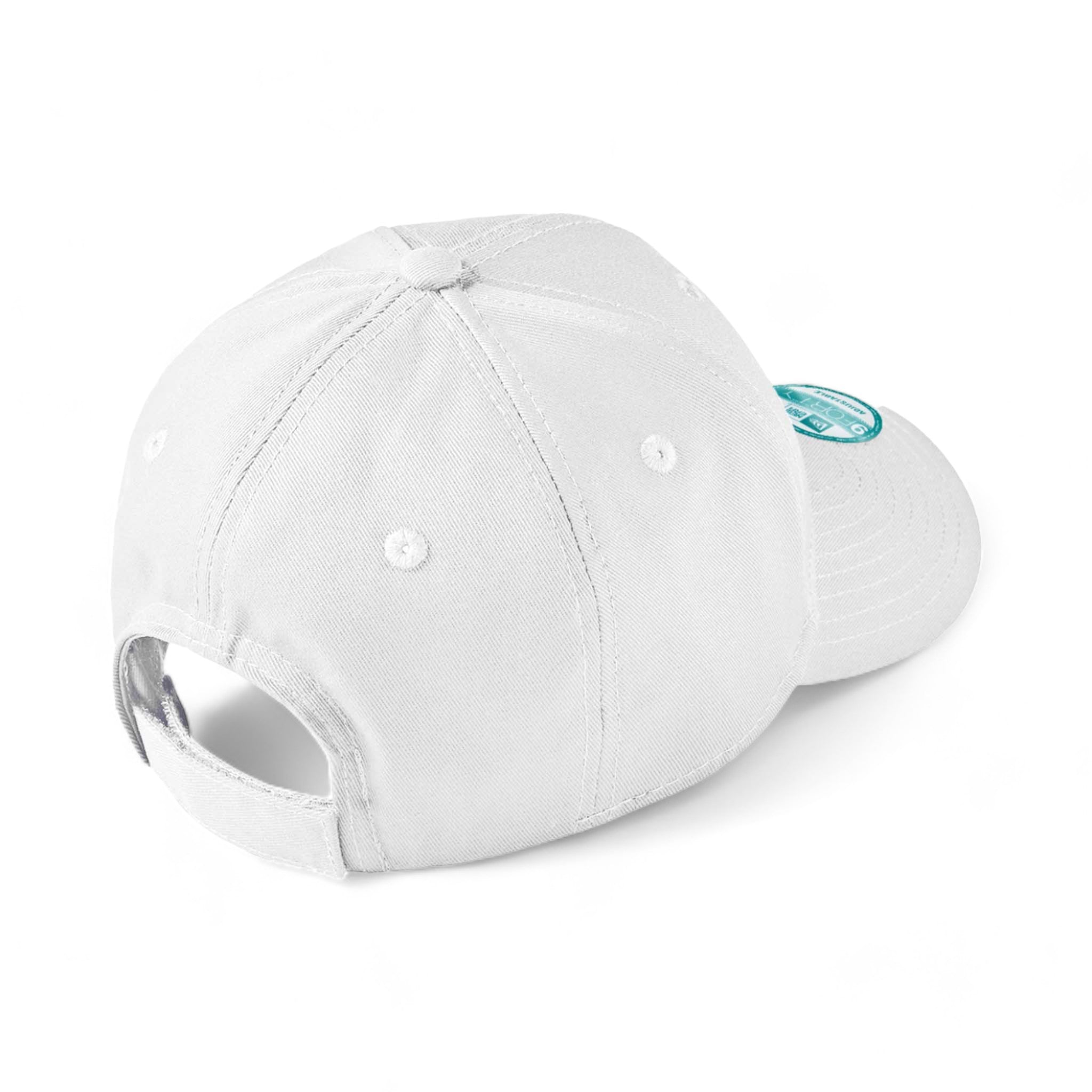 Back view of New Era NE200 custom hat in white
