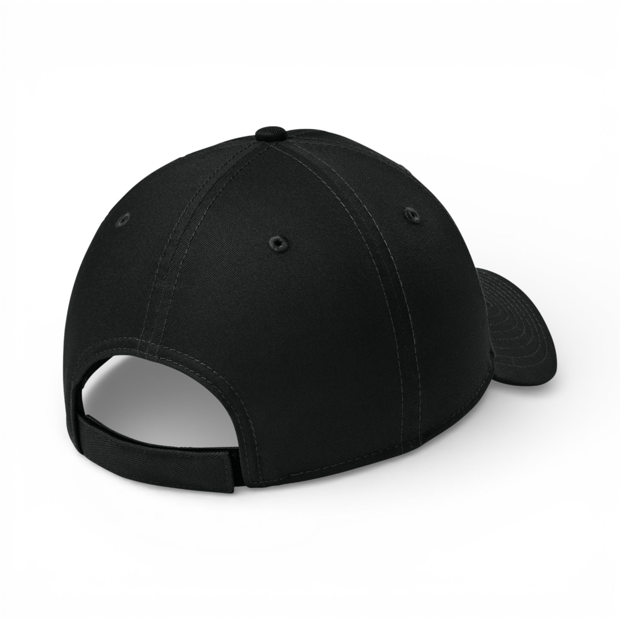 Back view of New Era NE200 custom hat in flag black