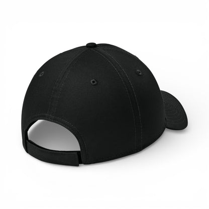 Back view of New Era NE200 custom hat in flag black