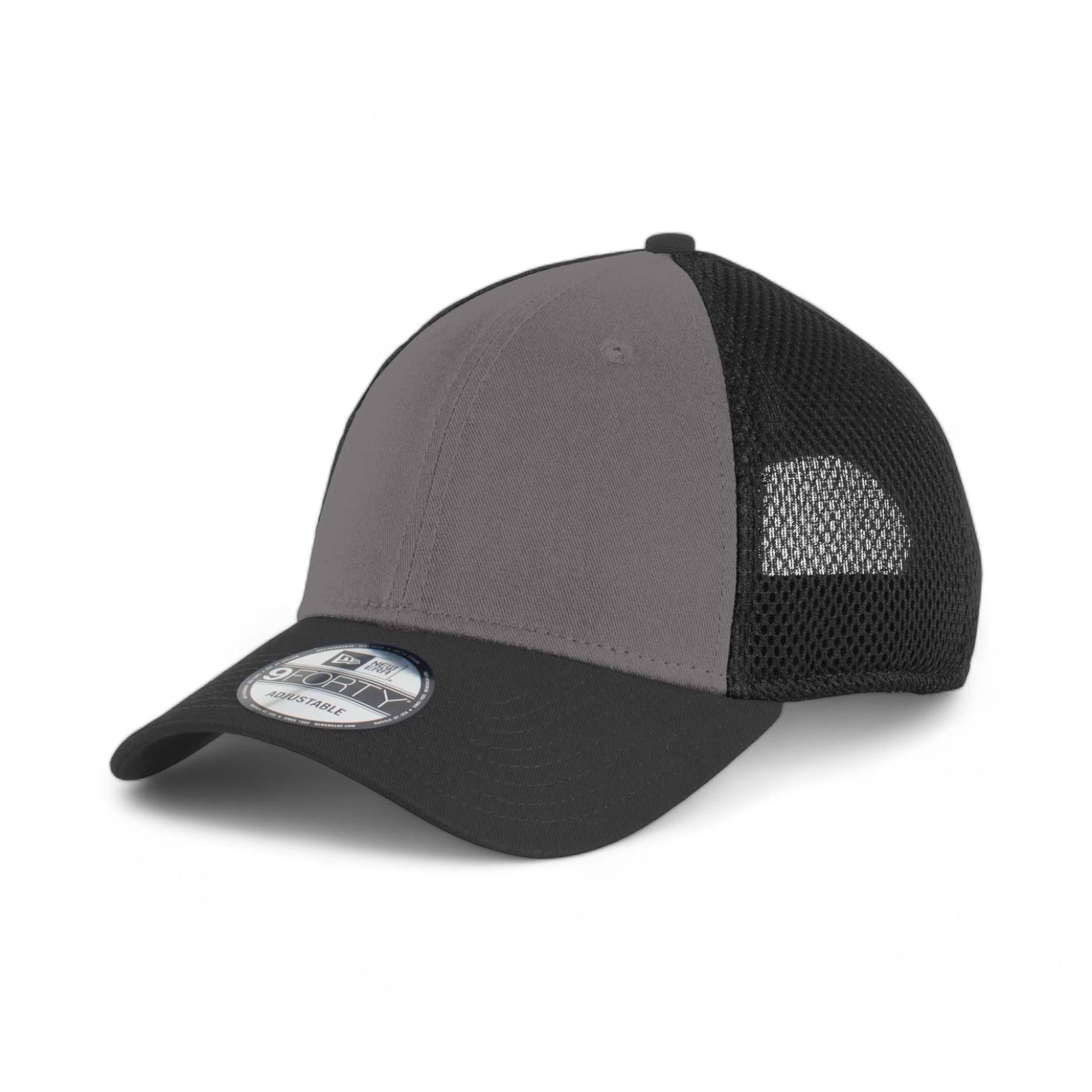 Side view of New Era NE204 custom hat in charcoal and black
