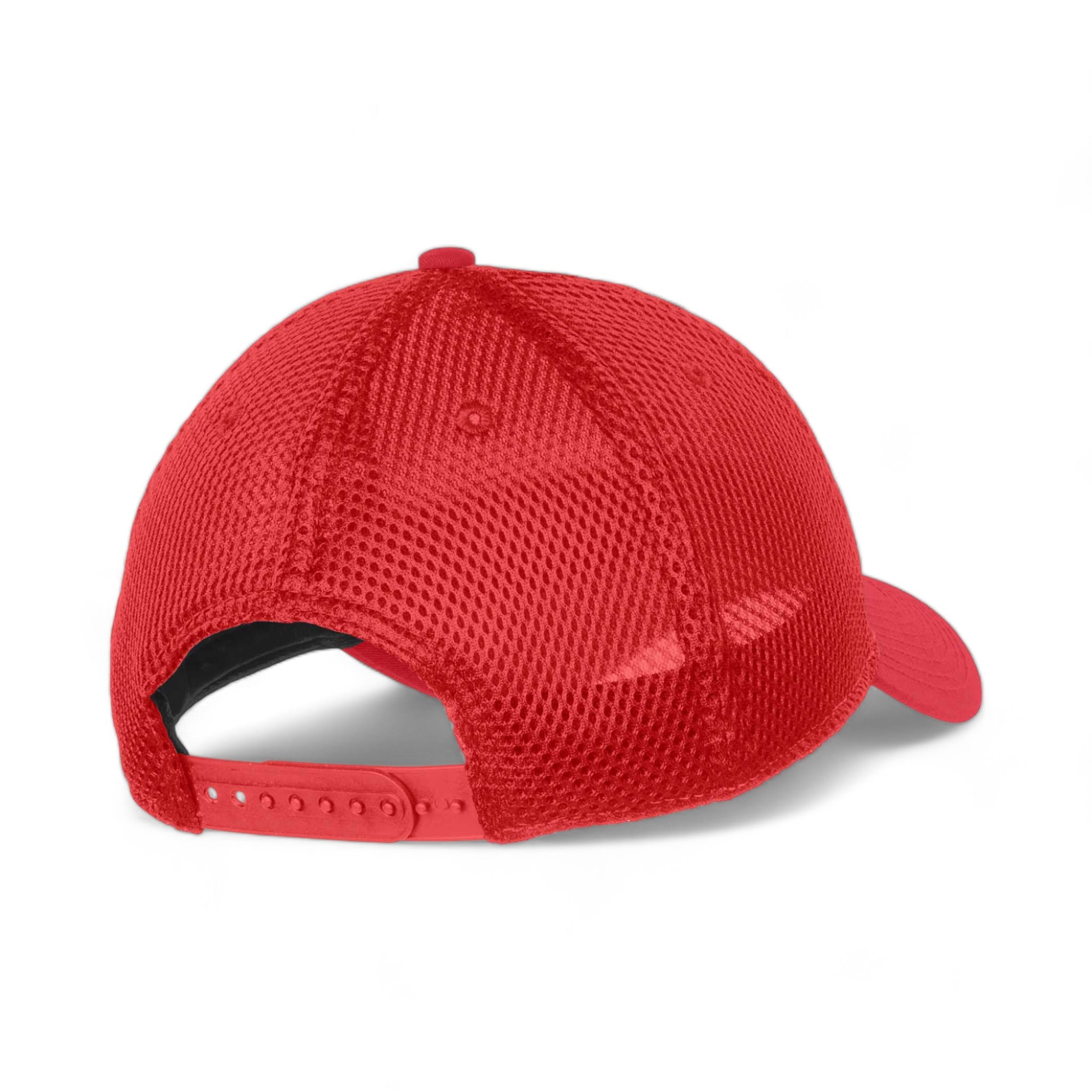 Back view of New Era NE204 custom hat in white and scarlet red