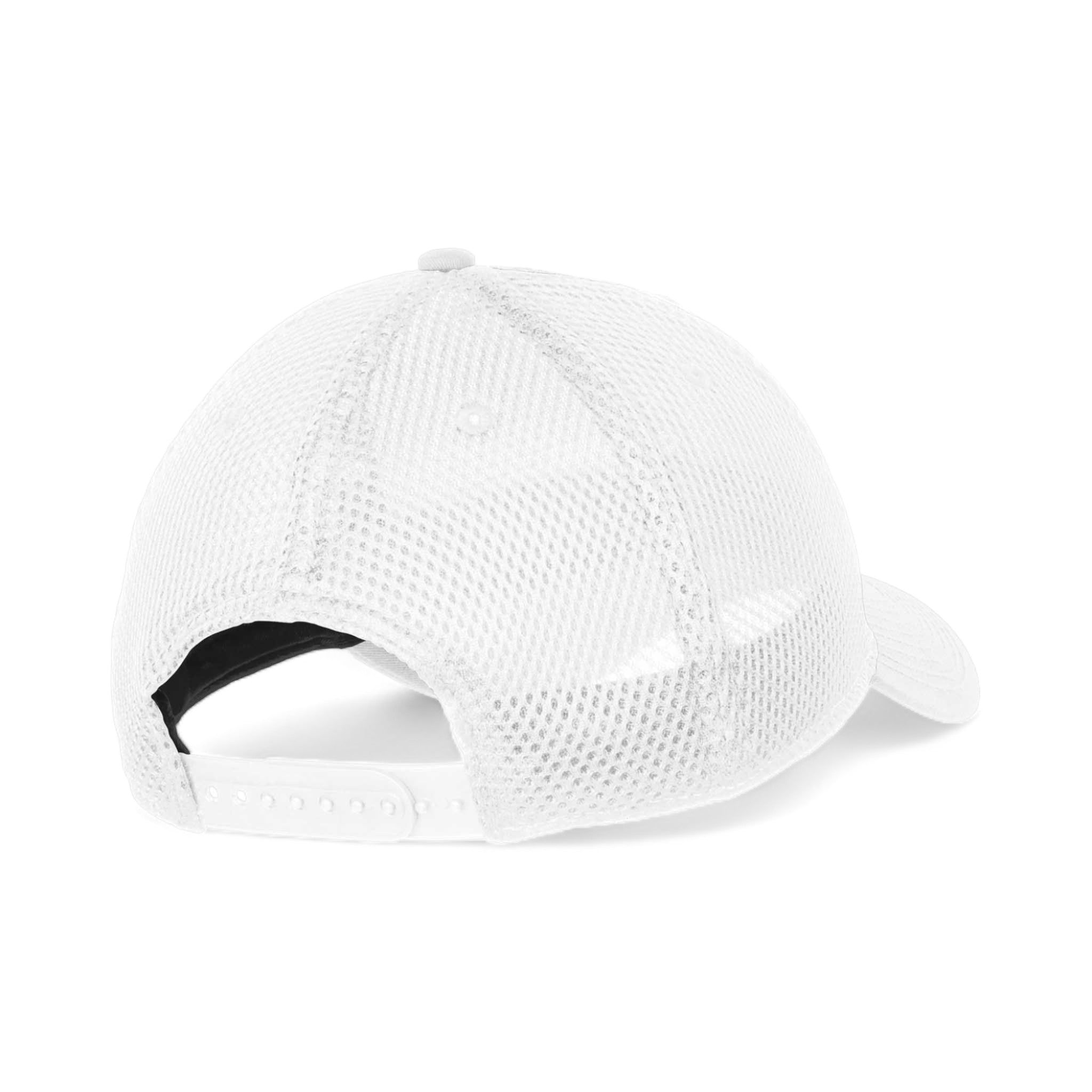 Back view of New Era NE204 custom hat in white and white